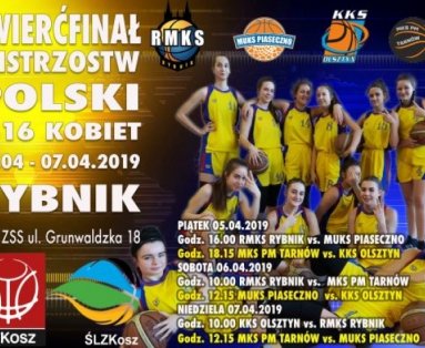 Ćwierćfinał Mistrzostw Polski kadetek (U16) w koszykówce